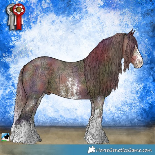 Horse Color:Nacre Chocolate Brown Ice Sabino 