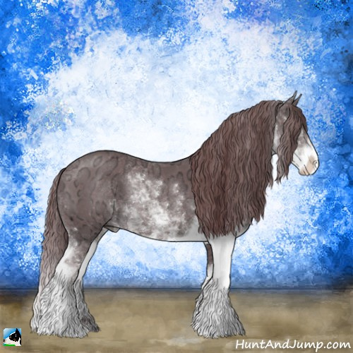 Horse Color:Chocolate Black Ice Sabino 