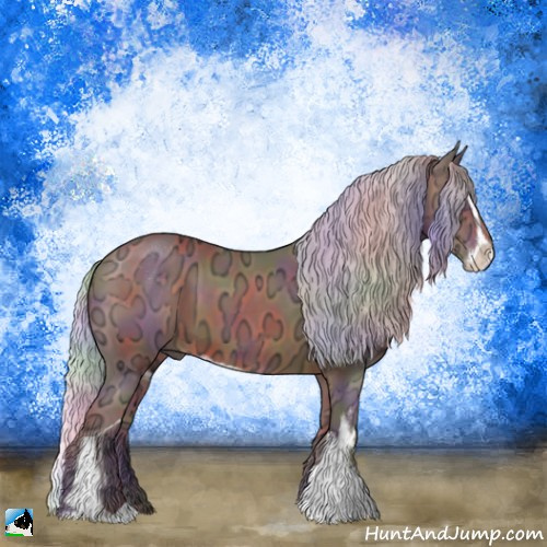 Horse Color:Nacre Chocolate Silver Brown Ice Sabino 