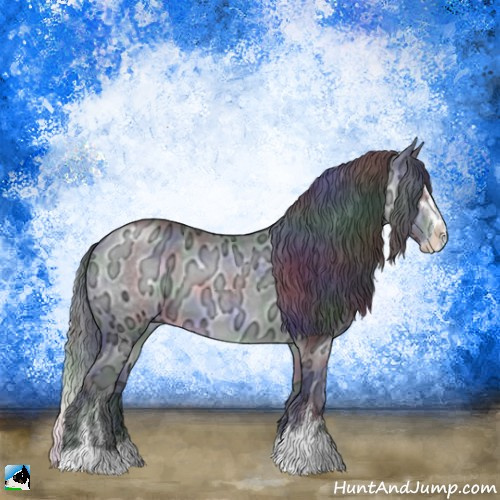 Horse Color:Nacre Brown Chinchilla Ice Sabino 