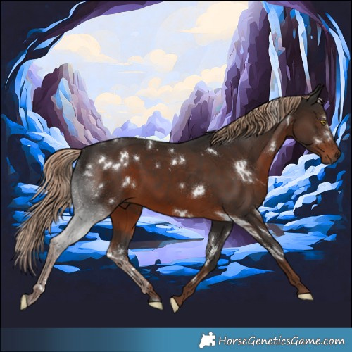 Horse Color:White Spotted Liver Chestnut 