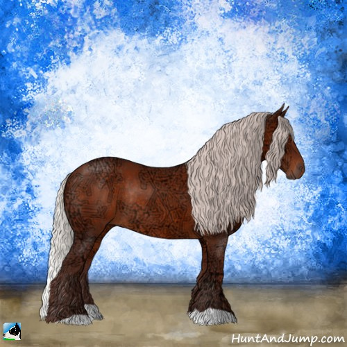 Horse Color:Chocolate Silver Brown Ice Rabicano