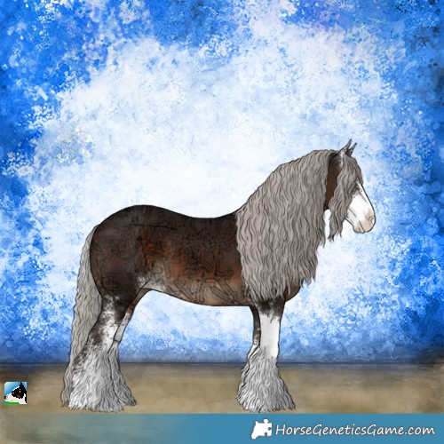 Horse Color:Silver Brown Ice Sabino 