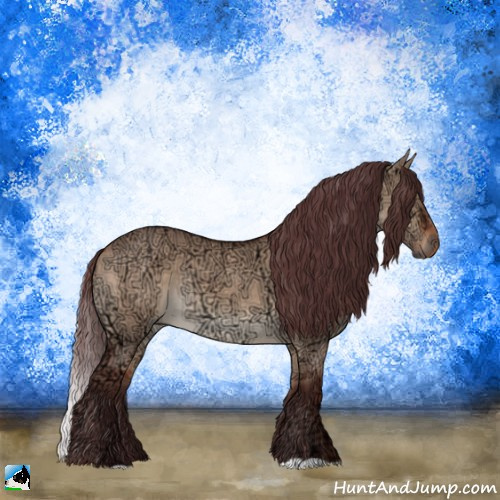 Horse Color:Chocolate Bay Ice Dun Rabicano