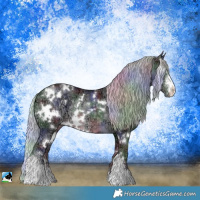 Horse Color:Nacre White Spotted Silver Black Chinchilla Ice Sabino Rabicano 