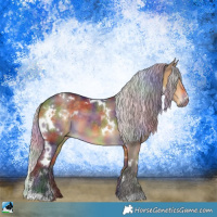 Horse Color:Nacre White Spotted Silver Buckskin