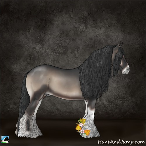 Horse Color:Blue Onyx Sabino Tobiano 