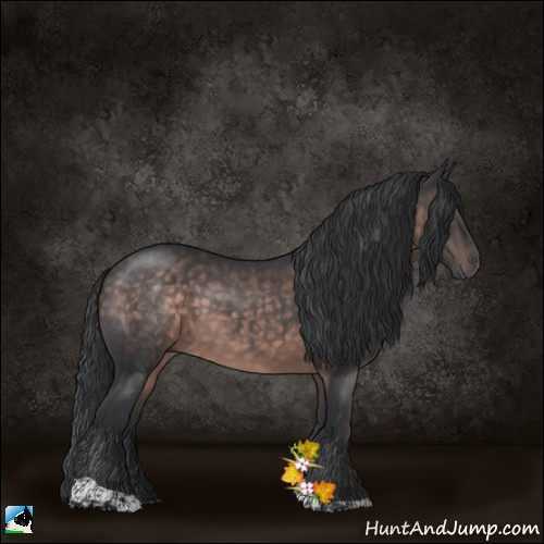 Horse Color:Platinum Brown Tobiano Rabicano 