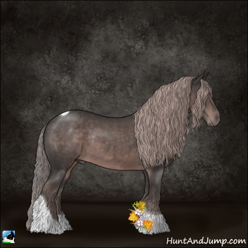 Horse Color:Platinum Liver Chestnut Tobiano Rabicano 