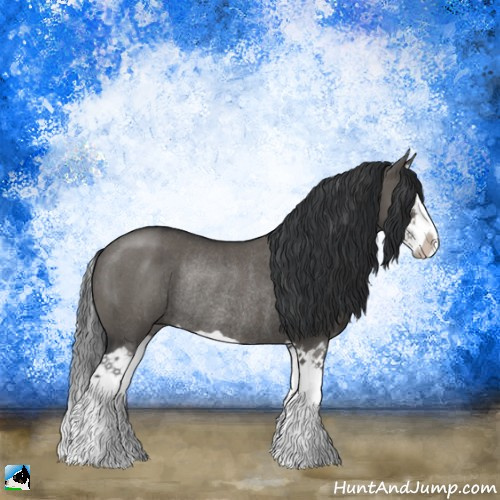 Horse Color:Grullo Mushroom Splash Rabicano Brindle 