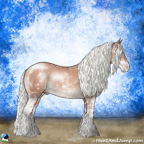 Horse Color:Gold Champagne Mushroom Sabino Rabicano 