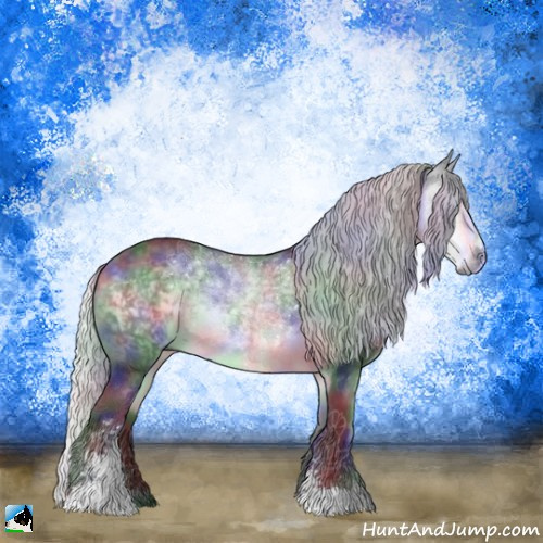 Horse Color:Nacre Silver Buckskin Chinchilla Sabino Rabicano 