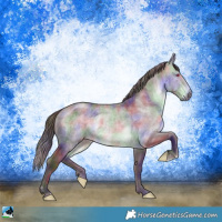 Horse Color:Nacre Chocolate Brown Chinchilla Rabicano 