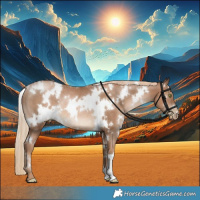Horse Color:White Spotted Liver Chestnut Pearl Rabicano 