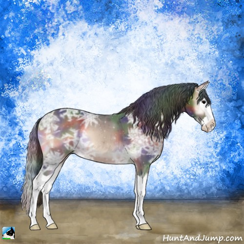Horse Color:Nacre Bay Ice Onyx Splash 