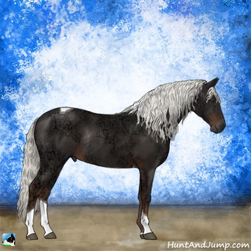 Horse Color:Liver Chestnut Ice Mushroom Tobiano Rabicano 
