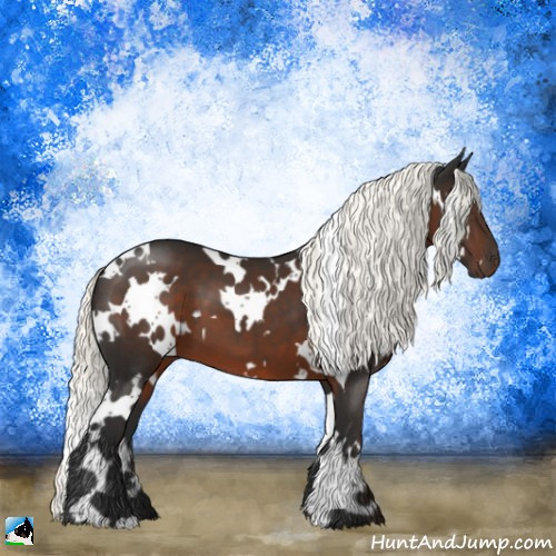 Horse Color:White Spotted Liver Chestnut Mushroom 