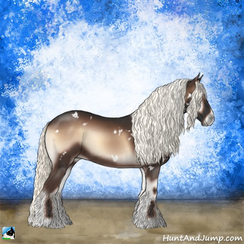 Horse Color:White Spotted Liver Red Onyx Mushroom Rabicano 