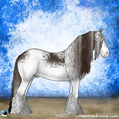 Horse Color:White Spotted Liver Chestnut Sabino 