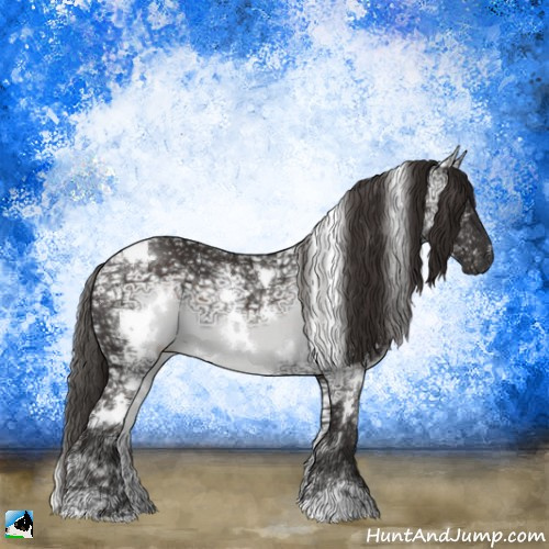 Horse Color:White Spotted Liver Chestnut Ice Sabino 