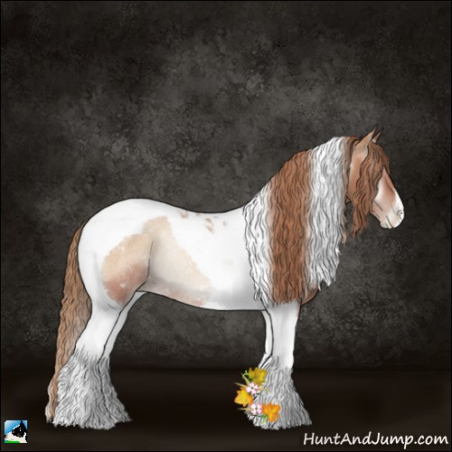Horse Color:Blue Onyx Pearl Tobiano Rabicano 