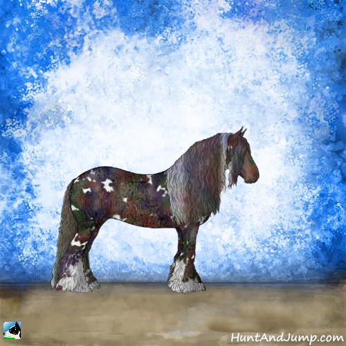 Horse Color:Gray Nacre White Spotted Liver Chestnut Ice Sabino Rabicano