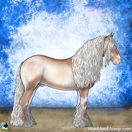 Horse Color:Gold Champagne Onyx Mushroom Sabino 