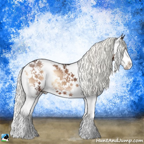 Horse Color:Liver Red Onyx Mushroom Sabino Splash Brindle 