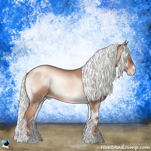 Horse Color:Gold Champagne Onyx Mushroom Sabino Rabicano 