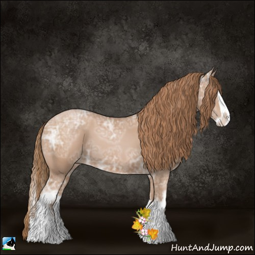 Horse Color:White Spotted Black Ice Pearl Splash