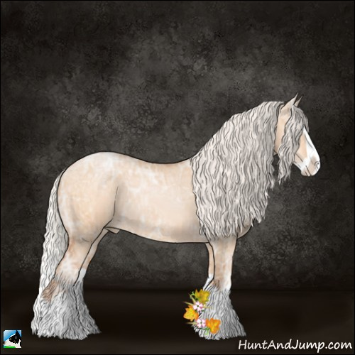 Horse Color:Silver Bay Ice Pearl Dun Splash 
