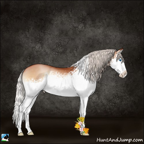 Horse Color:White Spotted Silver Brown Pearl Onyx Splash 