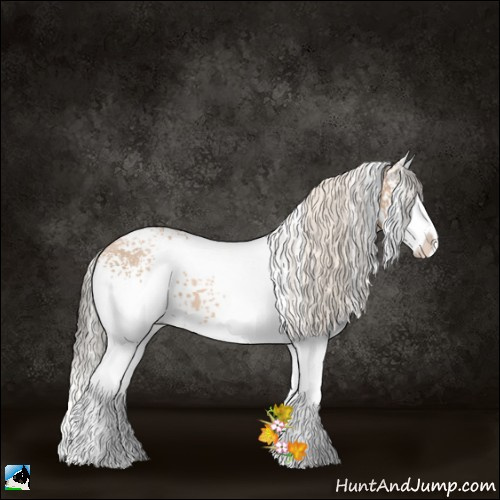 Horse Color:White Spotted Chocolate Palomino Pearl Splash 