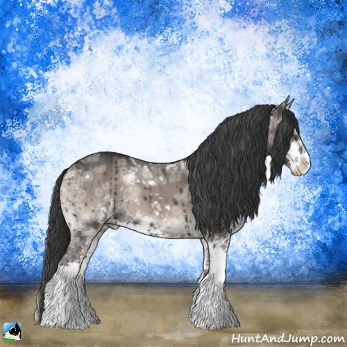 Horse Color:Grullo Ice Onyx Mushroom Sabino Rabicano Brindle 