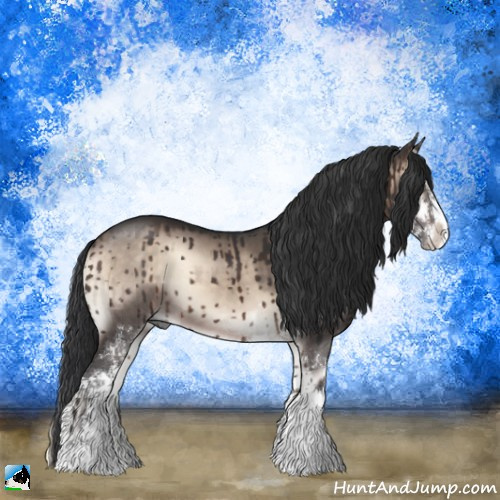 Horse Color:Brown Onyx Mushroom Sabino Brindle 