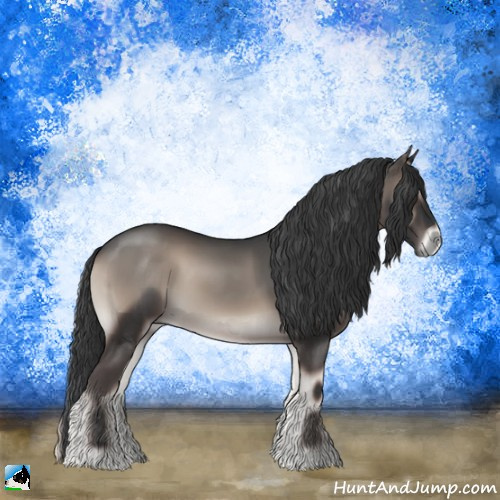 Horse Color:Blue Onyx Mushroom Sabino Rabicano 