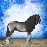 Horse Color:Platinum Blue Onyx Tobiano