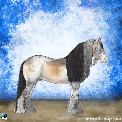 Horse Color:White Spotted Buckskin Ice Onyx 