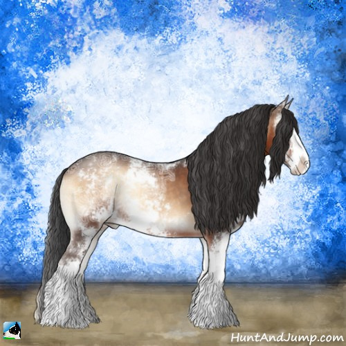 Horse Color:Brown Ice Onyx Sabino Rabicano 