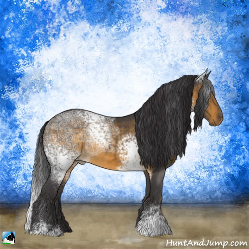 Horse Color:White Spotted Buckskin Ice Sabino Rabicano 