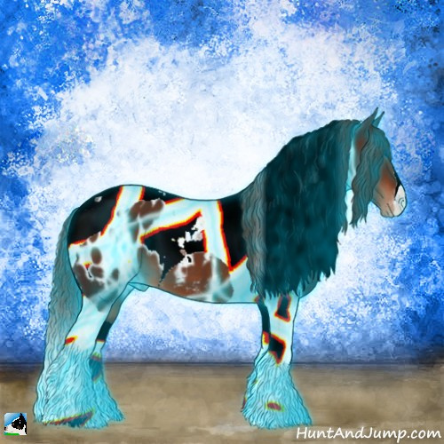 Horse Color:Thunderstruck Liver Chestnut Tobiano Appaloosa 