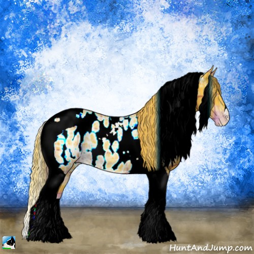 Horse Color:Watercolor Plaid  Liver Chestnut Ice Tobiano Appaloosa 