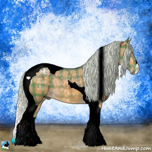 Horse Color:Plaid  Silver Buckskin Ice Tobiano 