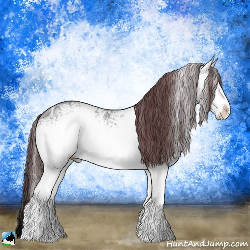 Horse Color:White Spotted Chocolate Brown Chinchilla Ice Sabino Rabicano 