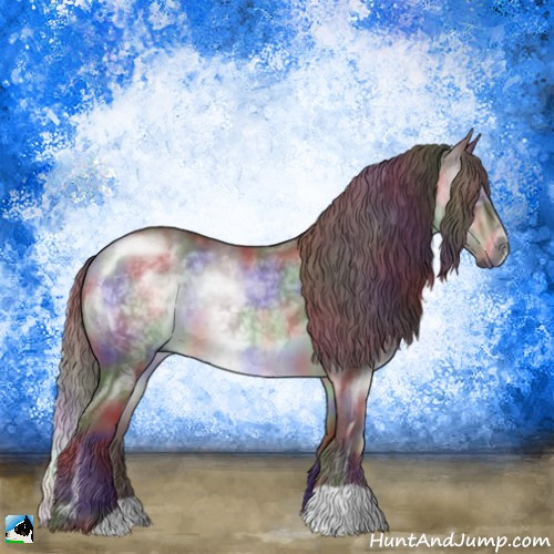 Horse Color:Nacre Chocolate Brown Chinchilla Rabicano 