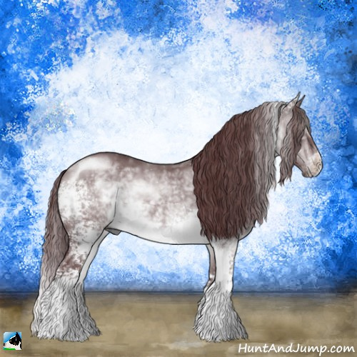 Horse Color:White Spotted Chocolate Brown Chinchilla Rabicano 