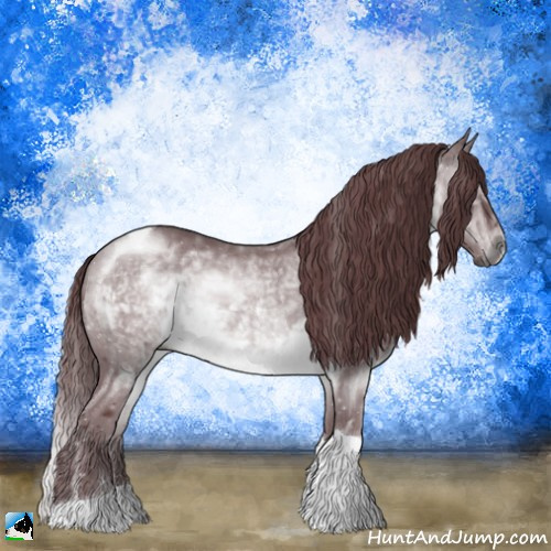 Horse Color:Chocolate Brown Chinchilla Tobiano 