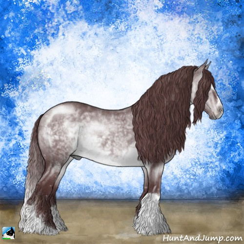 Horse Color:Chocolate Brown Chinchilla Sabino Tobiano 