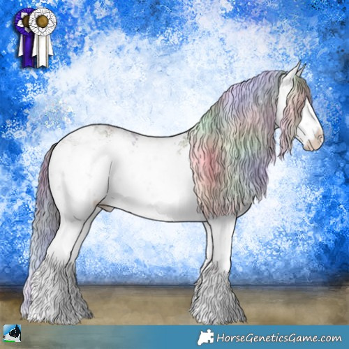 Horse Color:Nacre White Spotted Chocolate Brown Chinchilla Sabino Rabicano 