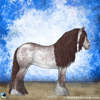 Horse Color:Chocolate Brown Chinchilla Tobiano 